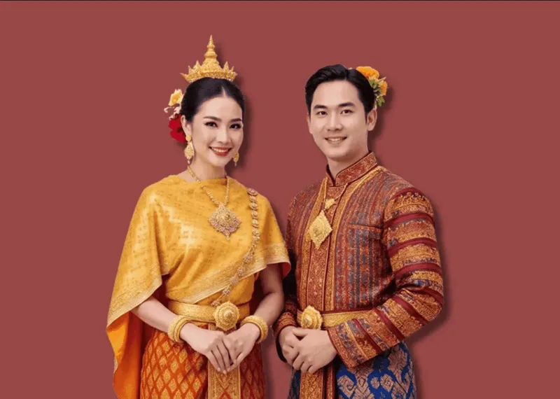 Thiết kế trang phục cho nam và nữ Thái Lan thể hiện sự trang nghiêm trong các nghi lễ.